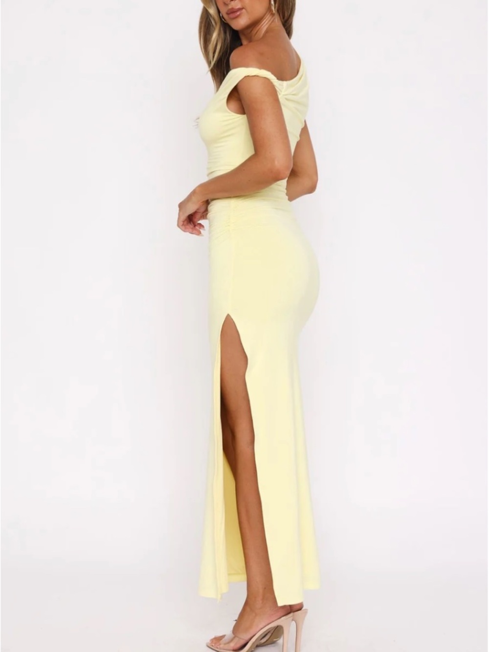 Whitefox Boutique "Little bit dramatic" maxi lemon yellow dress